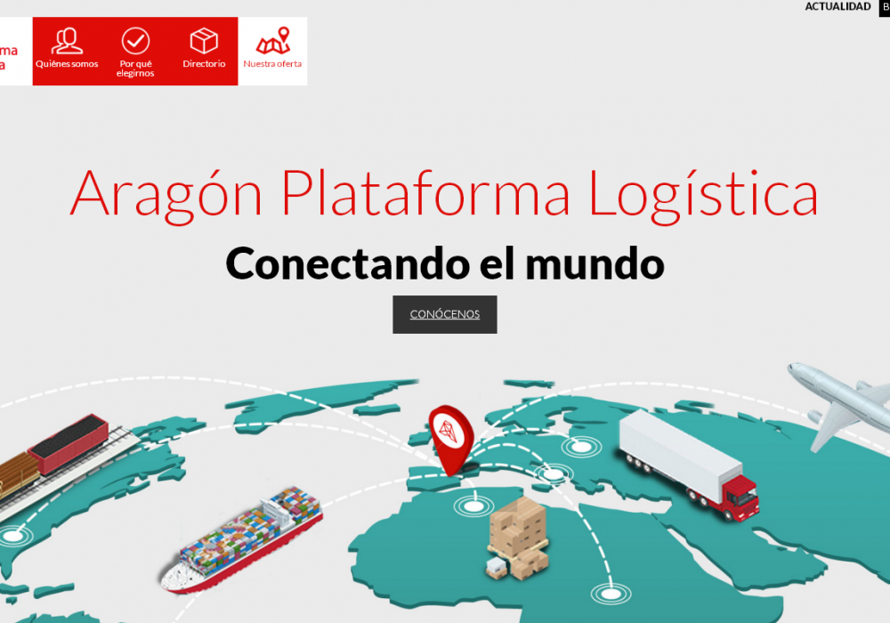 Portada de la web de Aragón Plataforma Logística