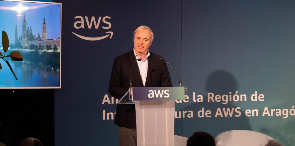 Azcón agradece la apuesta de Amazon Web Services por Aragón, clave para convertir a la Comunidad en «el centro tecnológico más importante del sur de Europa»